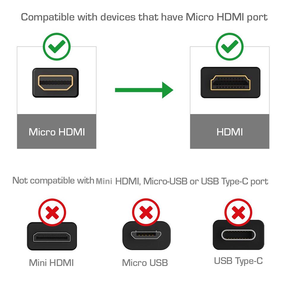 Micro HDMI Cable 2.1 8K 60Hz Cable HDMI 2.1 To Micro HDMI for Raspberry Pi 4 GoPro Hero 7 Black Hero 5 4 6 Camera Laptop HDTV