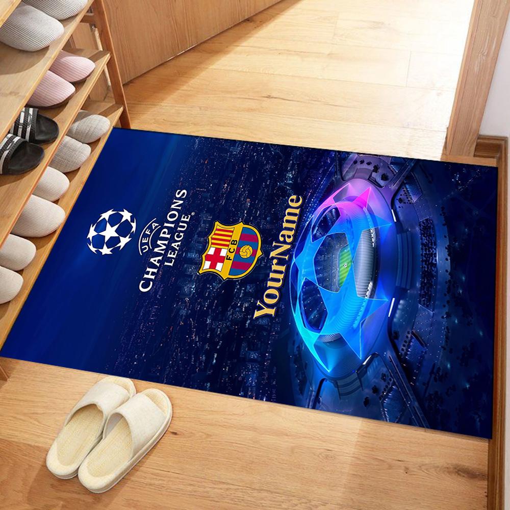 Fc Barcelona Personalized Name Area Rug Perfect for Outdoor Dining Room Entryway Hallway Anti-slip Rug Decorate Offices Wedding Party Gift