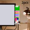 2Pcs Computer Monitor Memo Board Sticky Notes Reminder Acrylic Stylish Phone Holder Side