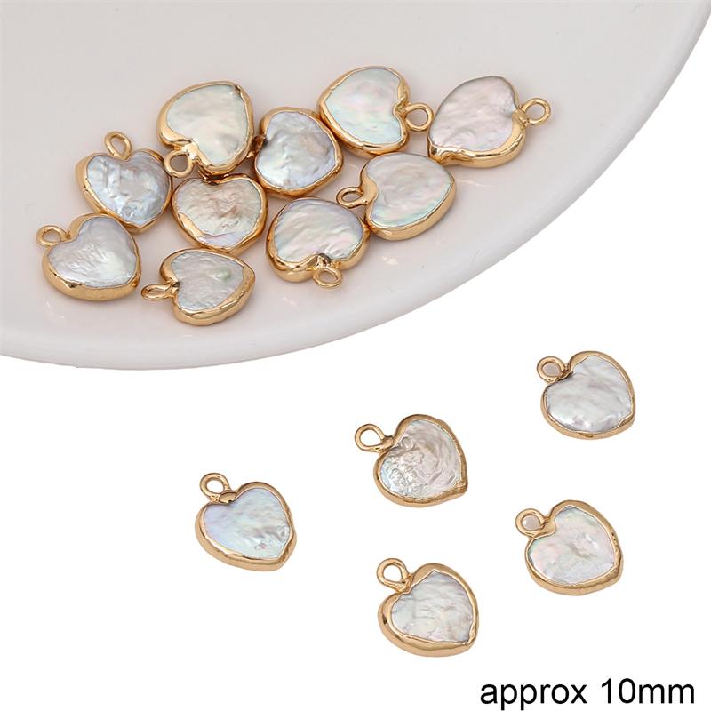 Натуральный пресноводный жемчуг неправильной формы с золотой окантовкой, одинарный подвесной стиль для изготовления ожерелий, браслетов, серег и другой бижутерии своими руками