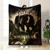 Плед с персонажами из «Сверхъестественного» Плед для спальни Плед для гостиной Дивана обеденный перерыв Мягкий уютный плед для друга Фестиваль Подарок