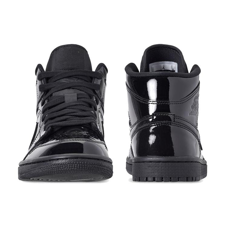 Air Jordan 1 Mid Patent Se 'Triple Black' Женские BQ6472-002