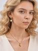 18K Gold Plated Stainless Steel Heart Jewelry Set for Women Girls, Love Heart Pendant Necklace Hoop Earrings Waterproof