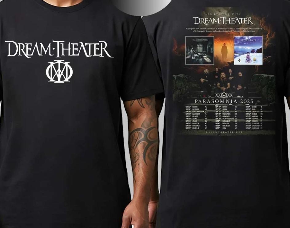 Dream Theater Парасомния Тур 2025 Празднование 30-летия Футболка Унисекс Футболка