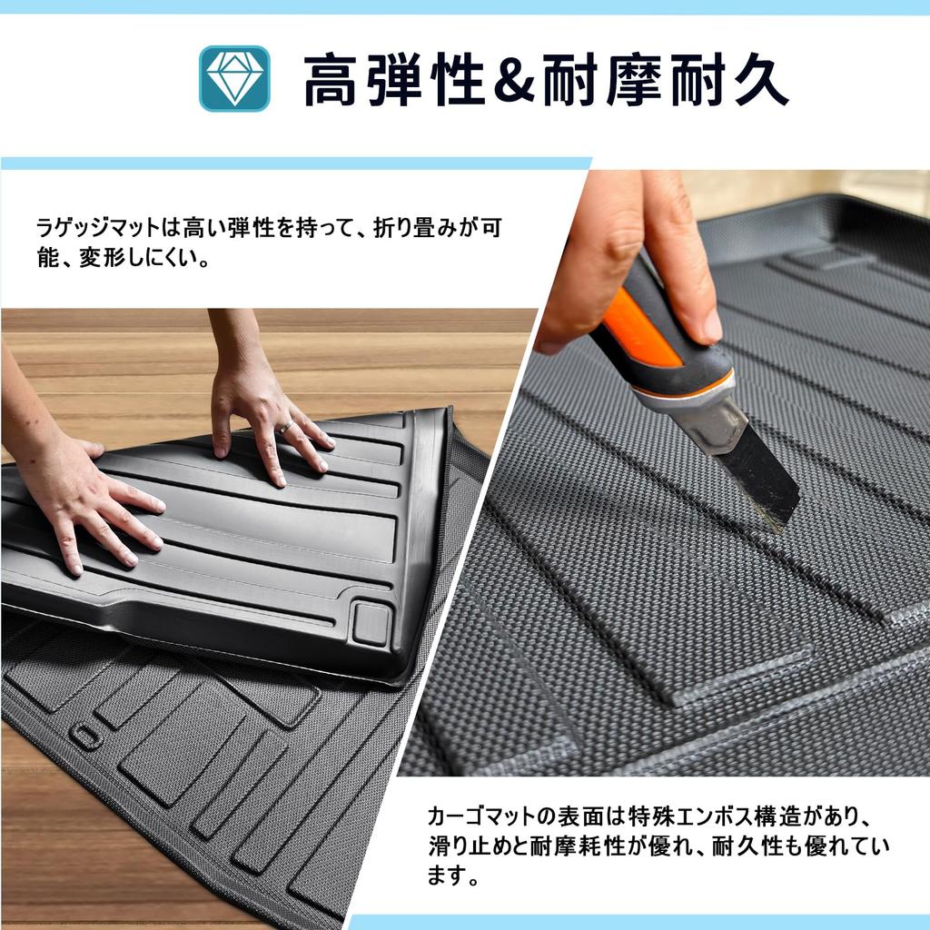 CDEFG Luggage Mat for 2022 Toyota 95 3D TPO Cargo Floor Trunk and Cargo Area Mat for Drive and Weather Noah/Voxy (90 Series, Series) - Waterproof,