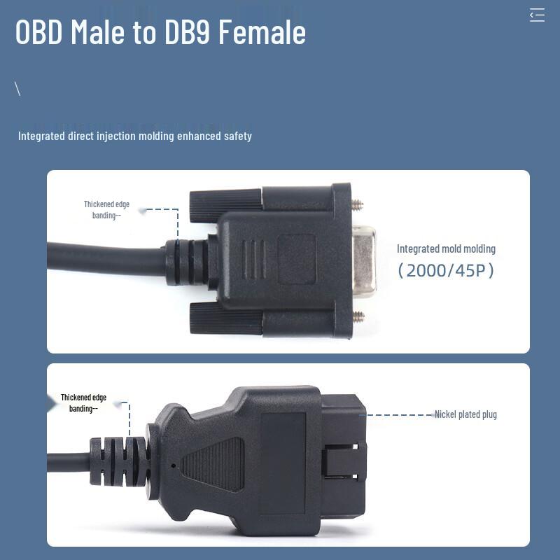 Кабели-шлюзы Qantop Car OBD на DB9/Ethernet
