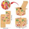 24pcs Kraft Paper Christmas Advent Calendar Box Candy Box 24 Days Countdown Calendar Gift Boxes Navidad Xmas Decor Number Boxes
