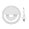 Светодиодная лампа для селфи с зарядкой через USB, портативная лампа для селфи для телефона, светящаяся лампа-зажим для iPhone(белый)