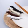 Ceramic Puppy Shaped Dachshund Chopstick Rest Tableware Rack Chopsticks Holder Dinnerware Stand