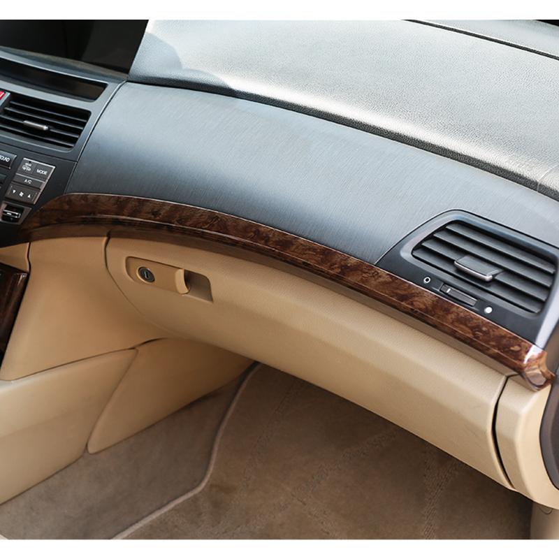 3 шт. Для Honda Accord 8-го поколения 2008-2013 Декоративные полоски на приборную панель автомобиля черные шлифованные Аксессуары для интерьера Автозапчасти