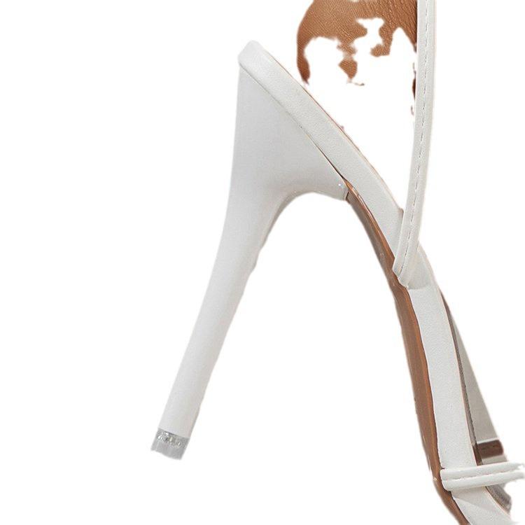 High-heeled Sandals Women's Summer New Fish Mouth Straps Thin Heels European and American Large-size Women's Shoes