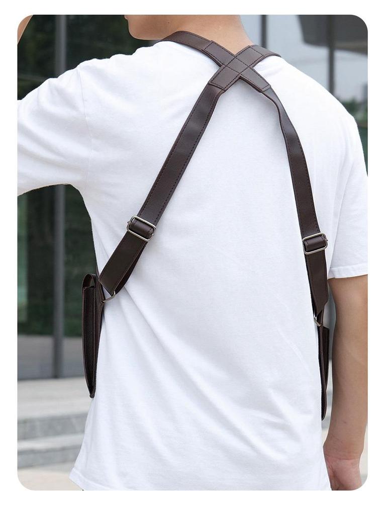 Мужская и женская ретро-сумка-жилет через плечо – многофункциональная подмышечная сумка-слинг для телефона и использования на открытом воздухе