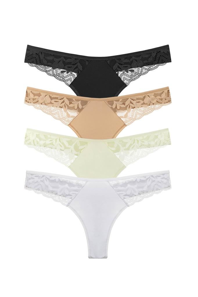 Thong Panties, 4 Pieces Anabel Arto (82281)