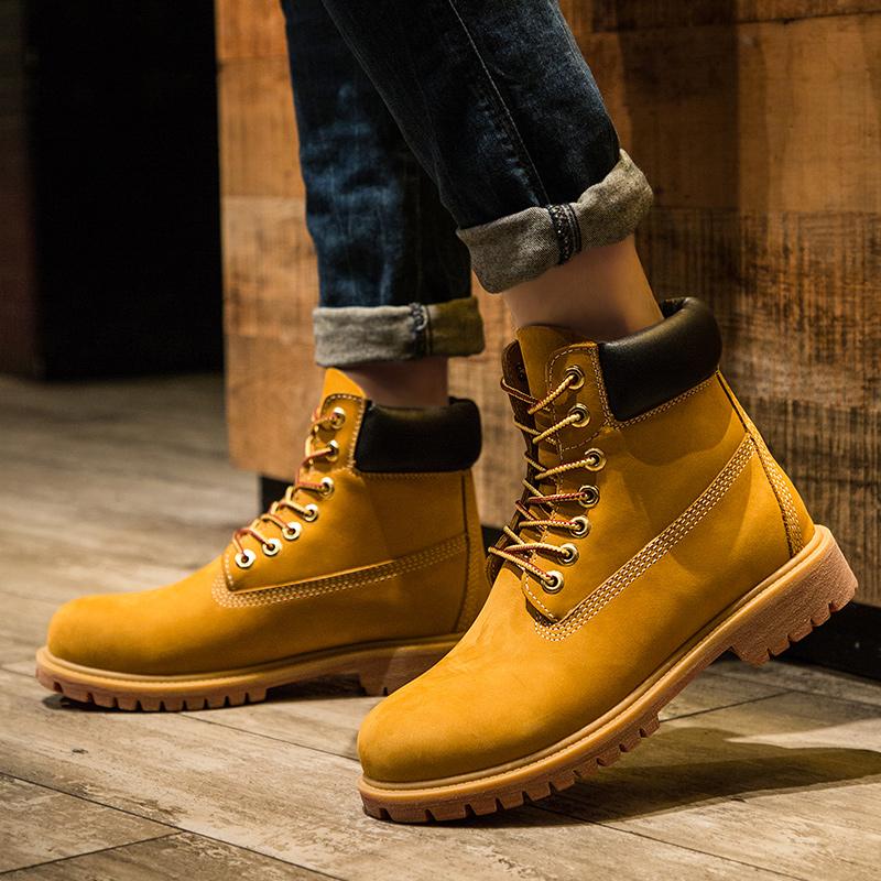 Мужские ботинки унисекс ручной работы в стиле ретро из натуральной коровьей кожи, водонепроницаемые зимние ботильоны, мужская обувь