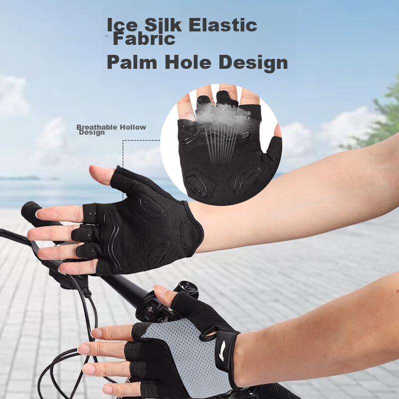 Li-Ning Cycling Gloves, Half-Finger Summer Outdoor Gloves for Men And Women, Short Finger Riding Gloves, Cycling Equipment