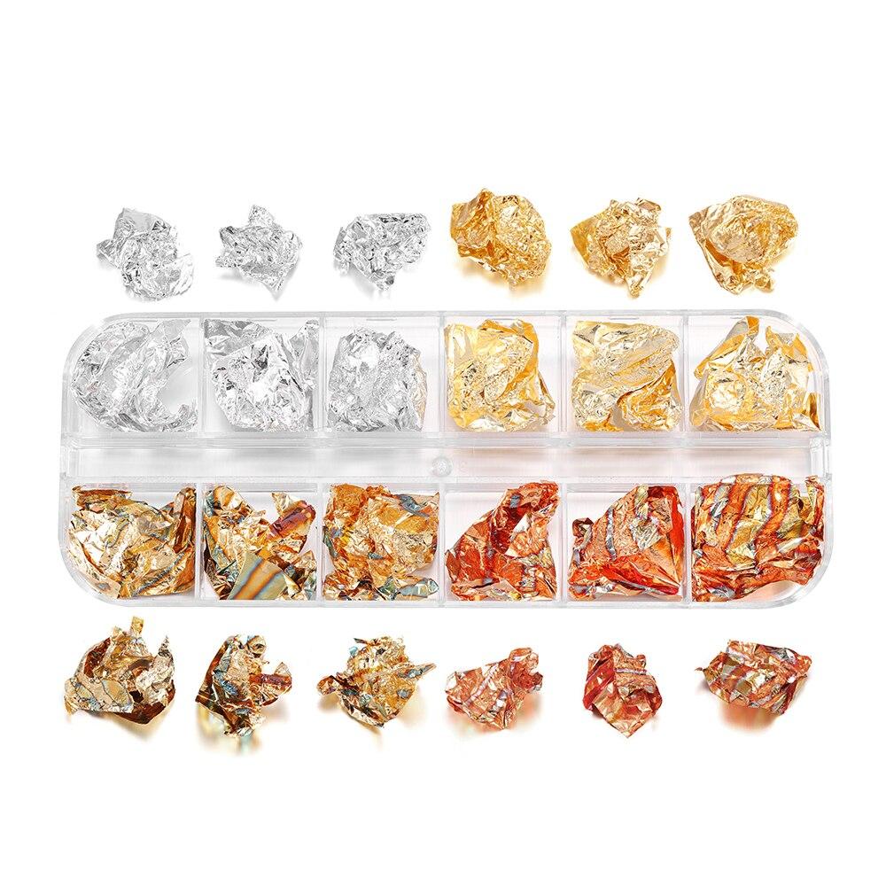 1 коробка, Золотая фольга для выпечки, декоративные хлопья сусального золота, золото, серебро, конфетти, сделай сам, дизайн ногтей, украшение, фольга, бумага, принадлежности для вечеринок