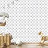 Dots wallpaper light gray, soft shapes 50x1000