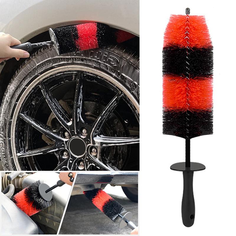 SEAMETAL Car Wheel Tire Brush 360 Degree Bendable Scrub Cleaner Duster Car Tyre Cleaning Detailing Brushes Car Cleaning Tools