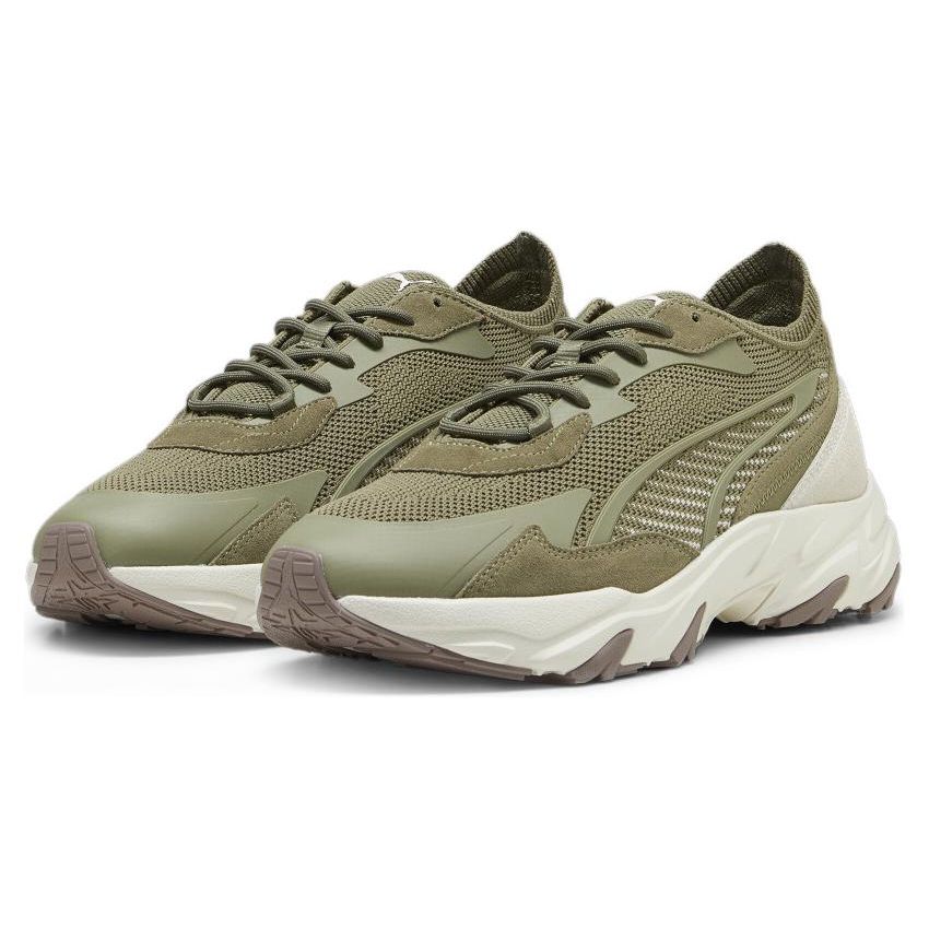PUMA Men's Green Injector Knit Arid Desert Low Top Casual Shoes 392723-02