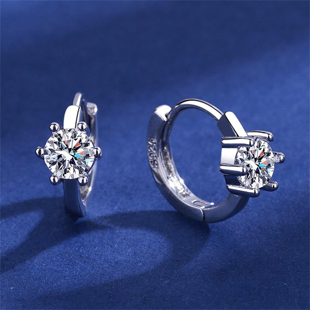Новое поступление Серьги-гвоздики для женщин Sterling Color Шестигранный креп Фианиты Модные Модные Микроинкрустация Пара Серьги-гвоздики Украшения Фестиваль