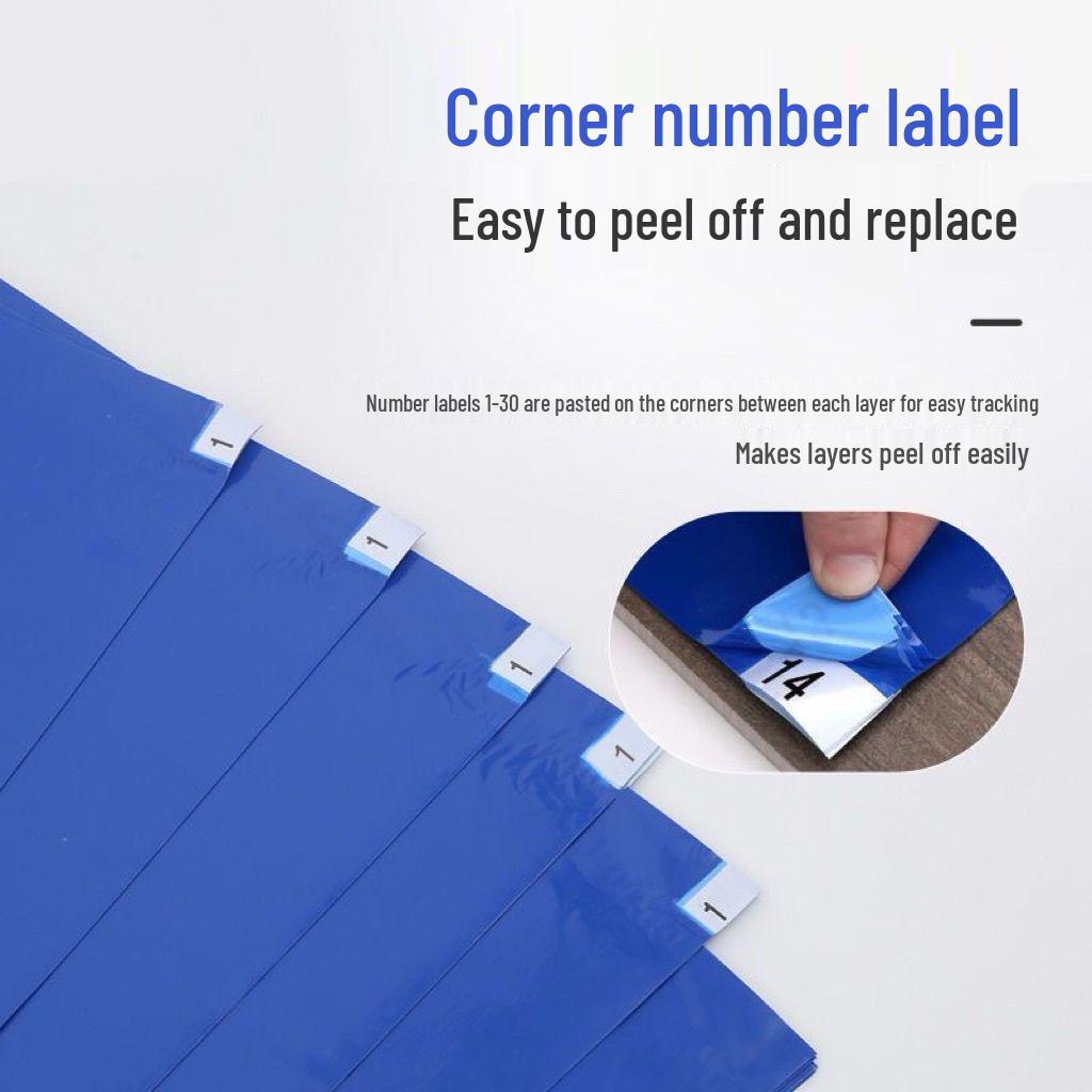 Высокоадгезивный отрывной коврик для удаления пыли с пола для обуви, баскетбольных площадок, чистых помещений, мастерских и входов