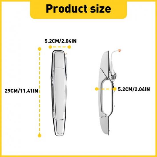 Наружная ручка задней правой двери для Chevrolet Silverado 1500 07-13, пластик, загрунтованный