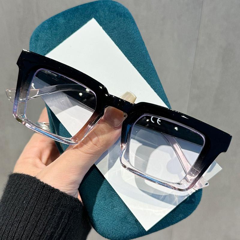 Классические очки для пресбиопии с квадратной оправой и защитой от синего света, стильные очки для чтения с пружинными дужками от 0 до +4.0, доступны в семи цветах