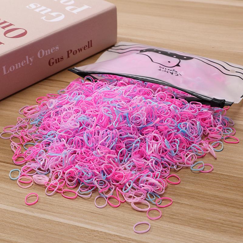 500/1000/2000 шт. Девочки Разноцветные Одноразовые Резинки Резинки для Волос Повязка на Голову Детские Резинки для Хвоста Детские Аксессуары для Волос