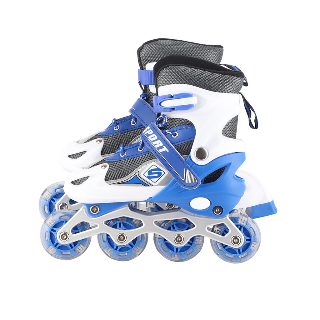 Детские роликовые коньки, регулируемые по размеру, веселые, светящиеся, ударопрочные, со светящимися колесами, встроенные роликовые коньки