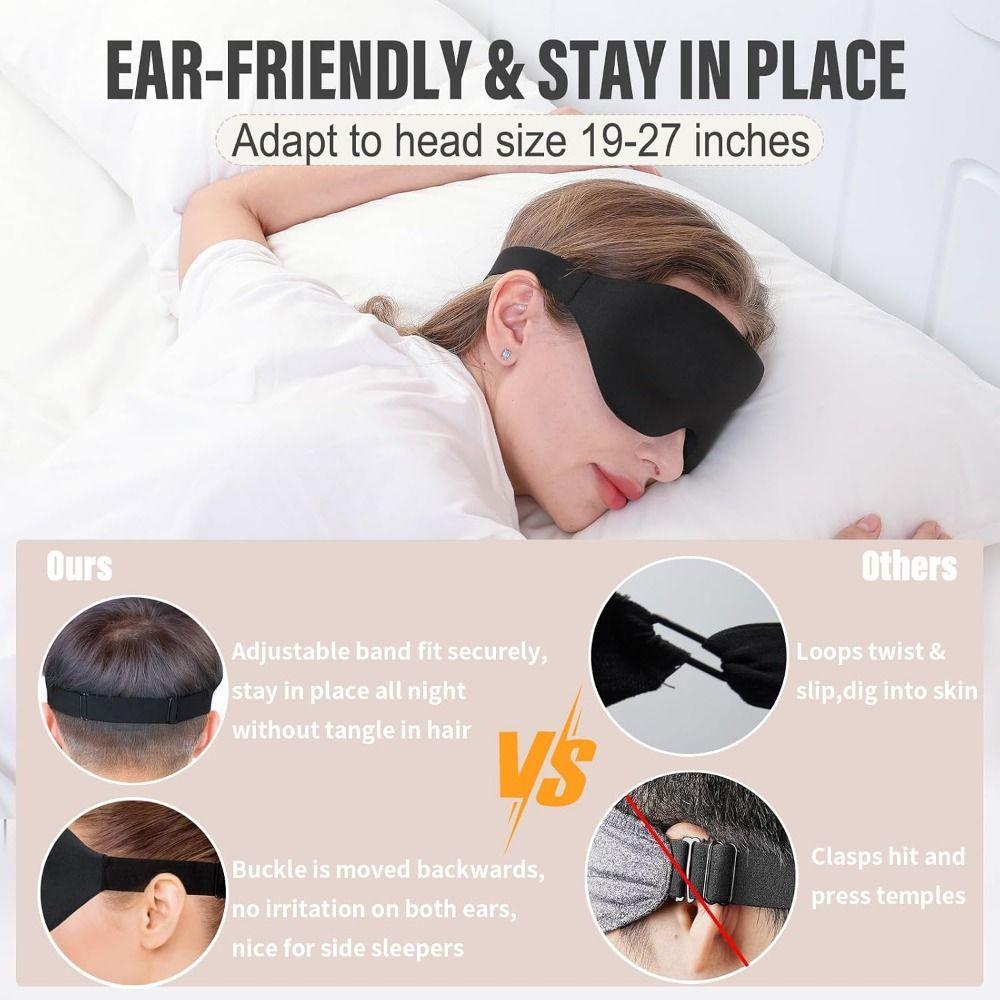 Zero Pressure Sleep Mask Breathable Nap Mask Sleeping Aid 3D Eye Mask Night