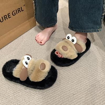 Весенние и осенние женские тапочки из замши с толстой подошвой и рисунком в виде животных, хит продаж, женская обувь, новая модная женская обувь
