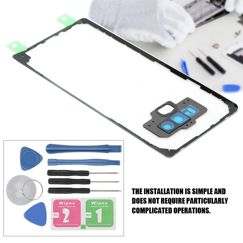 For Note9 N960 Transparent Battery Back Cover Replacement with Tools (Blue)
