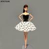 Black White Polka Tutu Dress For Barbie Doll Outfits Clothes Party Dresses 1/6 Dolls Accessories