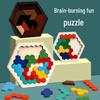 Colorful Wooden Honeycomb Jigsaw Puzzle: Early Education Toy for Kindergarten, Enhancing Baby's Thinking and Logic Skills