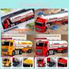 Детский большой пластиковый бензовоз с инерционным приводом и подсветкой, инженерная машина для интерактивной игры