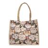 Stylish Unisex Pu Canvas Shoulder Bag For College Students With Cute Bear Patterns