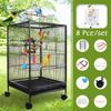 Large Luxury Parrot Cage Bird Metal Pigeon Supplies with Hanging Cave Pet Decor Products