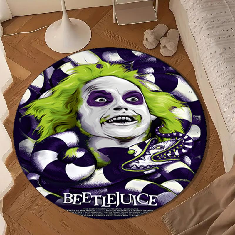 Beetle Haunted House Round Rug for Livingroom,Bedroom, Palyroom, Chair Rug, Area rug, Circle Carpet, Large Size Fan Christmas gift
