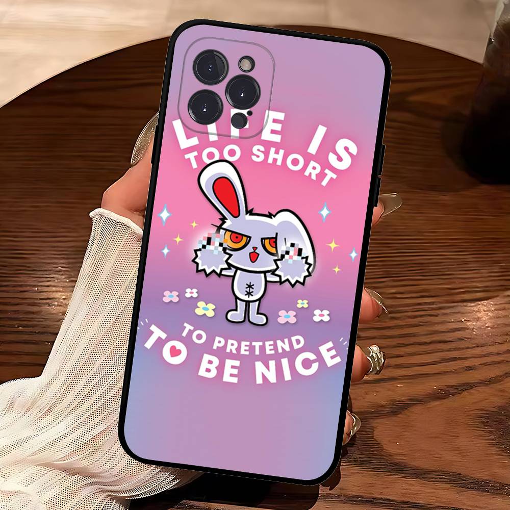 Аниме B-Bloody Bunny Чехол для телефона Для Iphone 17 16 15 16e 14 13 12 11 Pro Max Plus Чехол Защитный Чехол