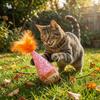 Wood Base Cat Tumbler Toy Self-Righting Interactive Tumbler Toy  Pet Training