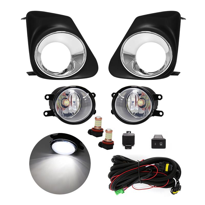 Для Toyota Corolla Altis 2011 2012 2013 Противотуманные фары Дневные ходовые огни Хромированные провода Реле переключателя