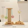Wooden Interactive Cat Toy Set With Rotating Disc Treat Dispenser Kittens Cats