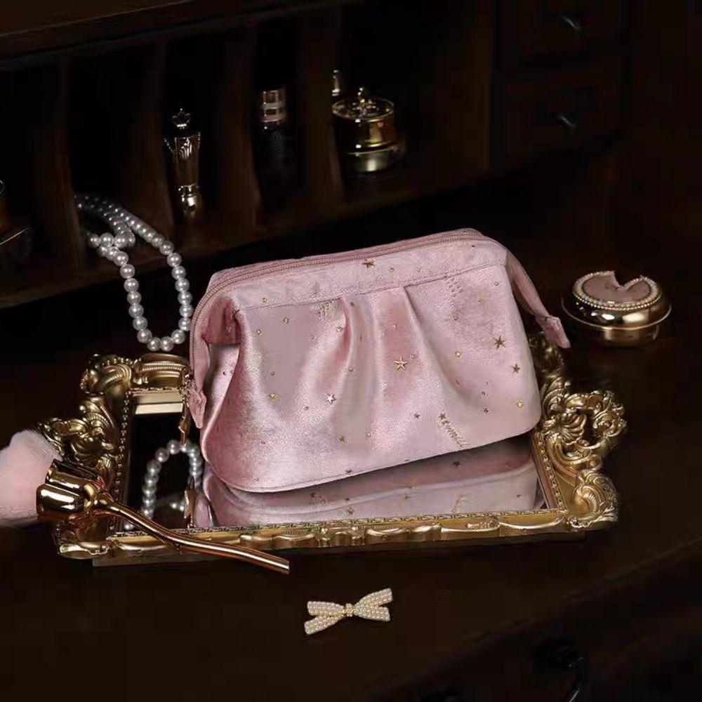 Large Capacity Shell Shape Makeup Case Bronzing Stars Travel Toiletry Bag Bath Storage