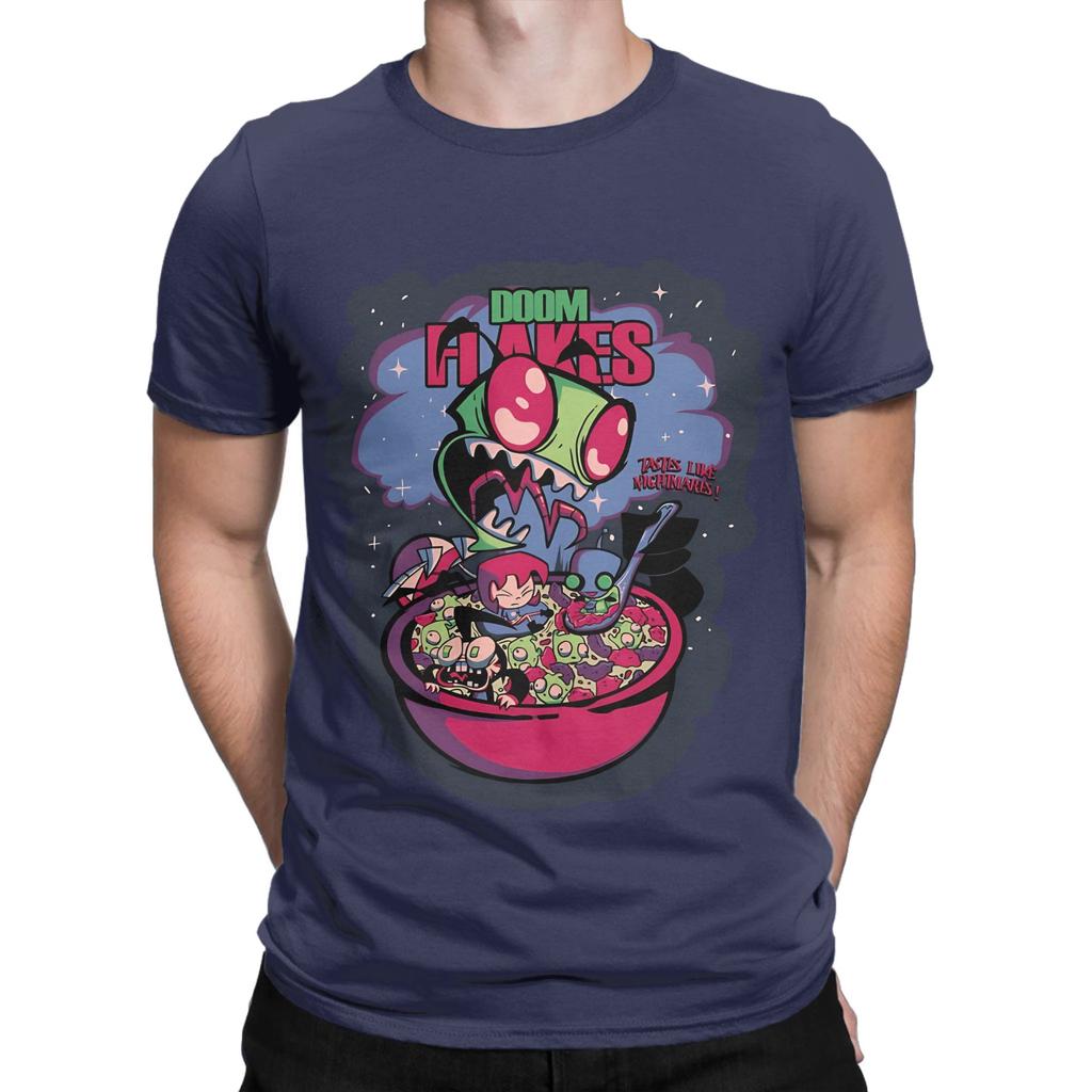 iInvader zZim Cereal Graphic Funny 100 Cotton TShirt iinvader zzim Tees Tops For Unisex