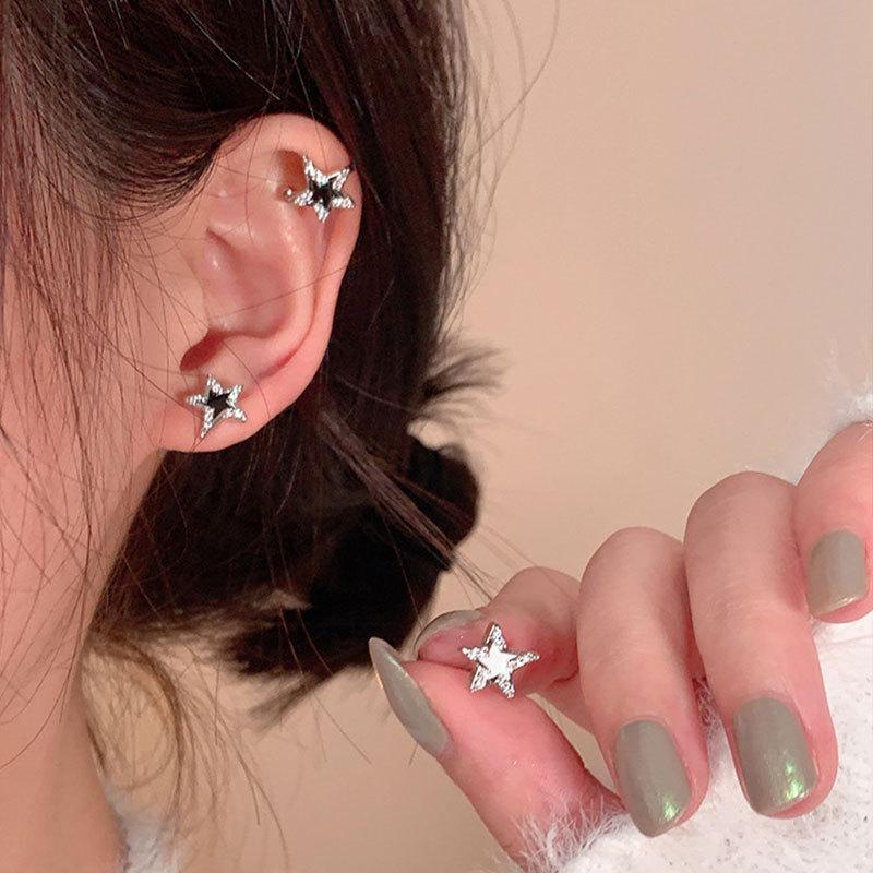 Высококачественные серьги-клипсы в форме звезды для женщин — универсальные, в стиле знаменитостей, полностью украшенные бриллиантами