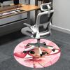 Coffee Cup Character,Pink Heart Ballerina Chair mat Round Rug-Office carpet, Machine Washable, Non-slip, Suitable for Living Rooms, Bedrooms