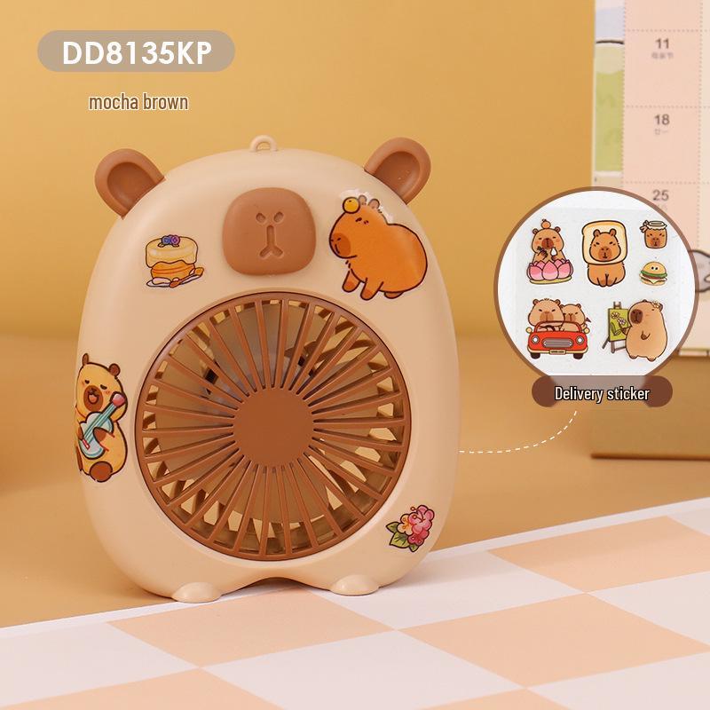 Creative Cartoon Mini Handheld Fan with USB Charging and Phone Holder