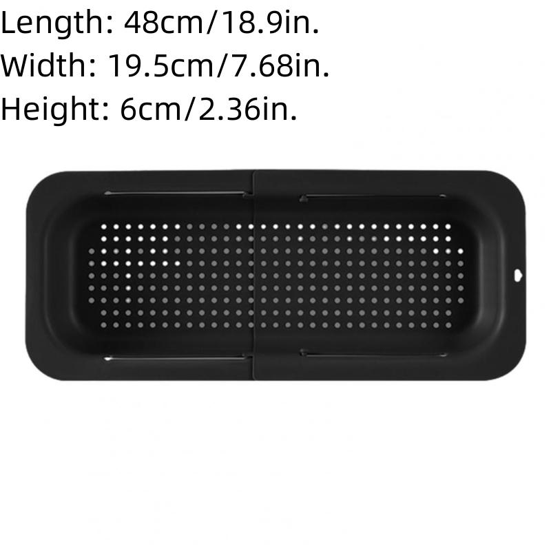 Expandable Adjustable Sink Vegetable Fruit Washing Basin Drain Filter Basket Drain Rack Dish Shelf Kitchen Gadgets Accessories