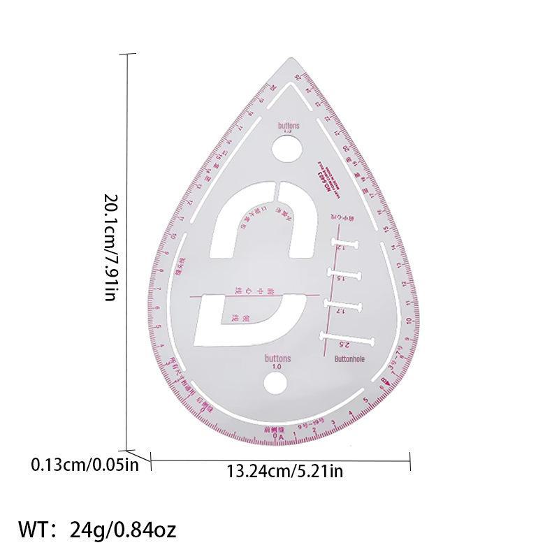 Многофункциональная линейка для создания выкроек одежды: Швейный инструмент для точной резки по кривой