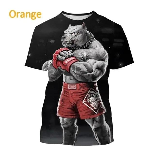 Новая футболка с животными для BJJ, мужская футболка для любителей джиу-джитсу, крутая модная футболка с короткими рукавами, уличная футболка в стиле Харадзюку, футболка с 3D принтом